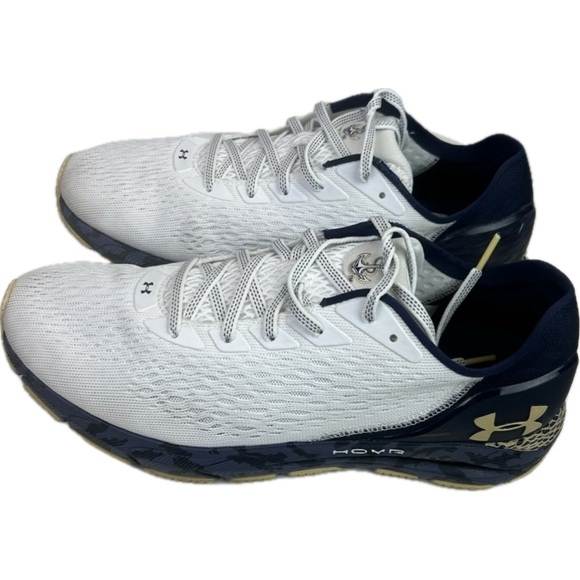 Men\'s Under Armour White Navy Midshipmen HOVR Sonic 3 Running Shoe main image 11